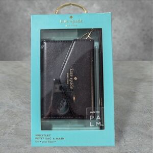 kate spade Black Leather Wristlet Petit Sac A Main - Made For Palm Phone- New